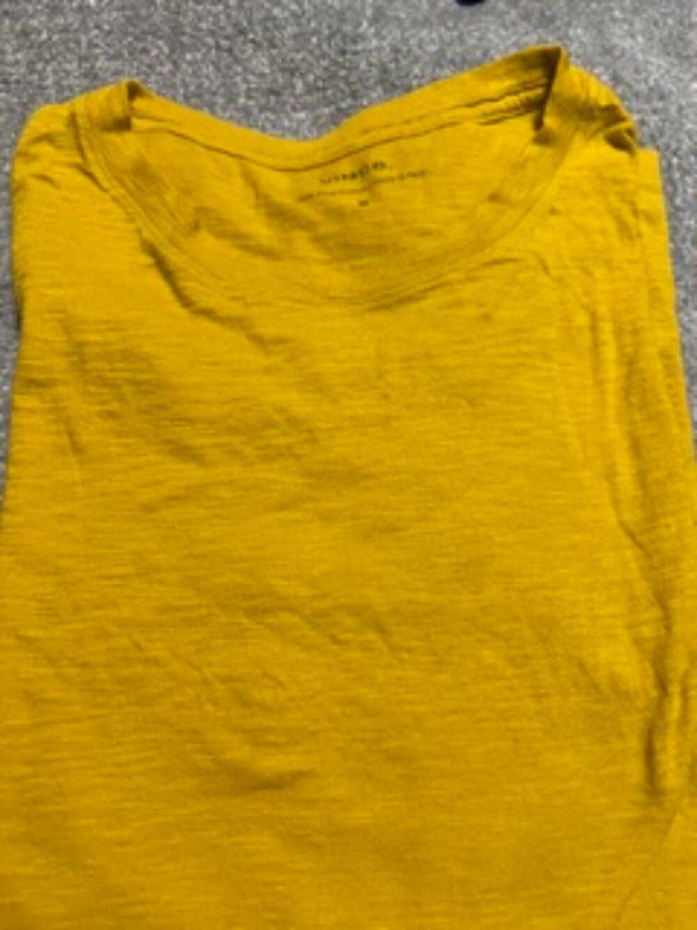 NWOT Women's Vince Mustard Yellow Cotton Crew Neck Tee Size Medium - Picture 6 of 6